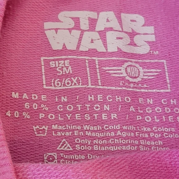 Starwars Girls Yoda Sweatshirt 6/6X - Picture 6 of 6